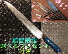 新作》刺身 包丁 VG10 73層 ダマスカス 筋引き 両刃 柳 包丁 - メルカリ