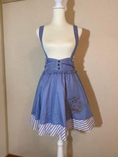 Axes femmeトランプ刺繍 サスペンダー付き フレアスカートのサムネイル