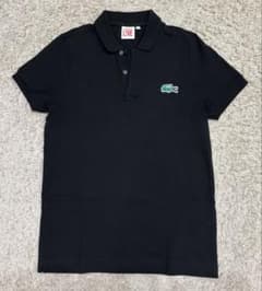 美品 LACOSTE ラコステ ポロシャツ ワンポイント ロゴ ブラック - メルカリ