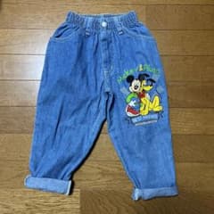 maru様専用　ポピンズ　100cm デニム　テーパード　ミッキーのサムネイル