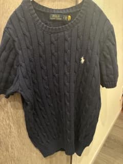 正規品】Polo Ralph Lauren ケーブルニット 半袖 ネイビー S - メルカリ