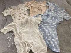 ベビー肌着 コンビ肌着 短肌着 5枚セット 50-60cm 綿100%のサムネイル