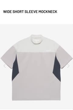 WIDE SHORT SLEEVE MOCKNECK グレー/ネイビー - メルカリ