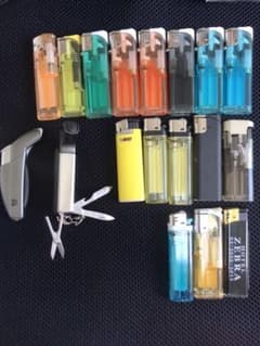 中古ライターとガス注入ライターのサムネイル