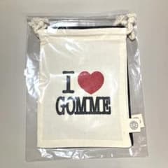 GOMME オーガニックコットン 巾着ポーチ 未開封 ２色セットのサムネイル