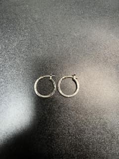 VIVIFY ピアス シルバー フープHammered Hoop Pierceのサムネイル
