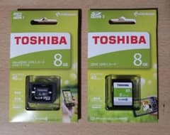 東芝SDカード　SDHC UHS-IとmicroSDHC UHS-Iの2枚組のサムネイル