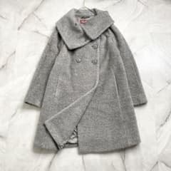 B17925 美品 マックスマーラ アルパカウール テディベアコート グレー B17925 美品 マックスマーラ アルパカウール テディベアコート グレー