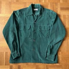 50s Arrow Made in USAコーデュロイオープンカラーシャツ