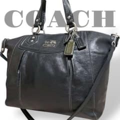 Good Coach 2 way shoulder bag tote bag crossbody bag black black