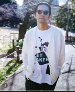ワコマリア　野村訓市さん着用 モヘアカーディガン Lサイズ　ホワイトのサムネイル