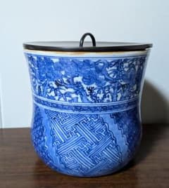 瀬戸水差し 、京焼の染付祥瑞.五良大甫呉祥瑞造（ごりょうだいほごしょんずいぞう) 瀬戸水差し 、京焼の染付祥瑞.五良大甫呉祥瑞造（ごりょうだいほごしょ