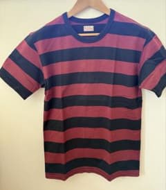 FLAT HEAD 赤黒ストライプ Tシャツ 42のサムネイル
