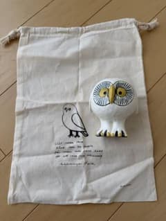 リサラーソン 白い森のふくろう シリアルナンバー入り 専用ポーチ付き