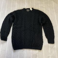 新品未使用 デッドストック RRL 三つ星 ケーブルニット L ブラックのサムネイル
