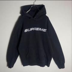 SUPREME プルオーバーパーカー 刺繍ロゴ 黒 M. SUPREME プルオーバーパーカー 刺繍ロゴ 黒 M. - メルカリ