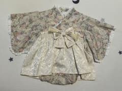 コトリ　cottoli 袴ロンパース 花柄 レース 70cmのサムネイル