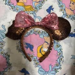 東京ディズニーリゾート カチューシャ ブラウン ピンク スパンコール チョコのサムネイル