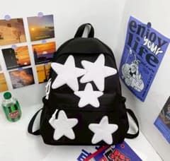 スターリュック ブラックy2k バッグパック 黒 通勤 通学 ブラック