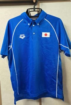 競泳 日本代表 ポロシャツ arena 競泳日本代表 ポロシャツ 青 - メルカリ