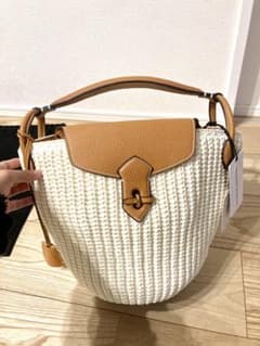 新品未使用タグつき✨エルマンノシェルビーノ ハンドバッグ カゴバッグ 