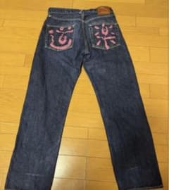 EVISU（エヴィス）ジーンズ 道楽　ピンク31✖︎35 EVISU（エヴィス）ジーンズ 道楽 ピンク31✖︎35 - メルカリ