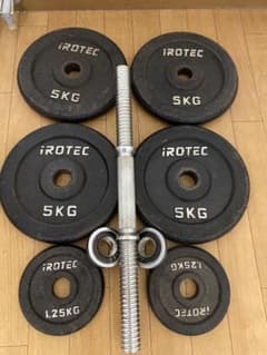 iROTEC ダンベルプレート 5kg x 4, 1.25kg x 2 - メルカリ