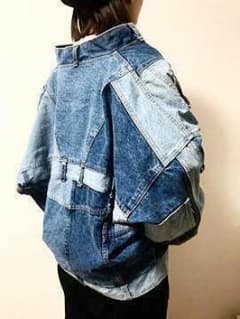 最終値下げ！1点モノ vintage  ビンテージデニム パッチワークジャケットのサムネイル