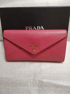 PRADA 財布 長財布 プラダ サフィアーノ レター 箱あり - メルカリ