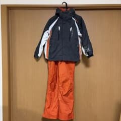 DESCENTE 子ども用スキーウェア 黒/オレンジ DESCENTE 子ども用スキーウェア 黒/オレンジ DESCENTE 子ども用スキー