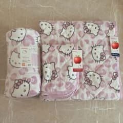 【新品】キティ 敷きパッド 枕パッド 毛布カバー 3点セット　シングルのサムネイル