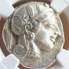 女神アテナ【Ch AU】アッテカ　アテネ　テトラドラクマ銀貨　古代ギリシャ 女神アテナ【Ch AU】アッテカ アテネ テトラドラクマ銀貨 古代ギリシャ