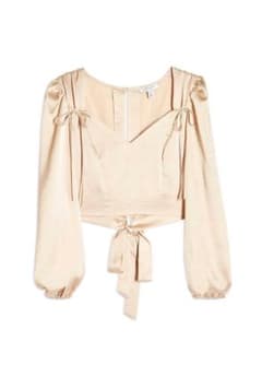 TOPSHOP ベージュサテンブラウス新品¥8000ZARAザラH&M - メルカリ