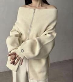 C.L】Wジップボートネックニット／カプリシュレマージュ - メルカリ