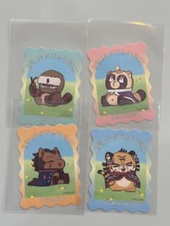 【4枚セット】ゴールデンカムイ どうぶつフォーゼ ダイカットステッカーのサムネイル