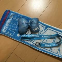 値下げ エグザイルライブグッツ ヘアゴム、ペットボトルホルダー、マフラータオルのサムネイル