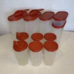 美品 希少品 タッパーウェア ＭＭだ円 ディスペンサー11点まとめ 食品保存容器 美品 希少品 タッパーウェア MMだ円 ディスペンサー11点まとめ 食品
