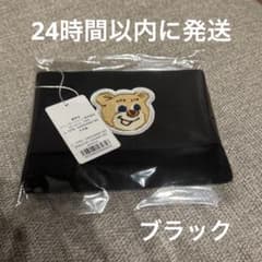 新品未開封】フェイラー オールドテディ ワッペンポーチ ブラック 匿名