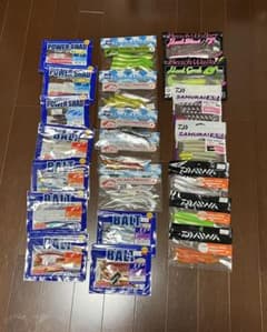 シーバス、フラットフィッシュ、ワーム21点セットのサムネイル