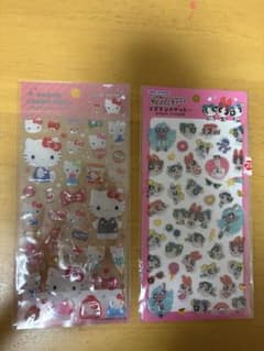 ハローキティ パワーパフガールズ シール　2枚セット　正規品のサムネイル