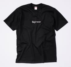 Supreme ラインストーン ボックスロゴ Tシャツ ブラック Lのサムネイル