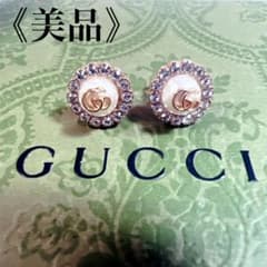 美品✨GUCCI ピアス マーモント ダブルG パール フラワー スタッズ 花