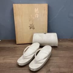 創作 御誂 礼装用 草履 バッグ セット 木箱付 金銀 織地 フォーマル 3F 創作 御誂 礼装用 草履 バッグ セット 木箱付 金銀 織地 フォーマル