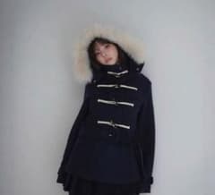 andmary Nicole fur belt jacket navy - メルカリ