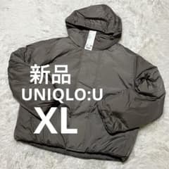 新品タグ付き】UNIQLO U パフテックパーカ XL ブラウン 撥水 25s 