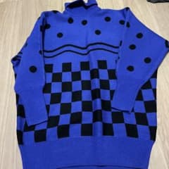 Peco Club チェック柄ドットニットセーターのサムネイル