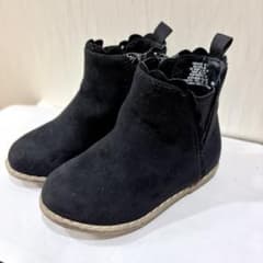 baby GAP スカラップ ブーツ ブラック 12cmのサムネイル