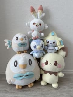 [신품 태그 첨부!] Pokémon 포켓피스 봉제인형 6장 세트 포켓몬