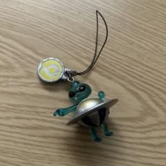 UFOに乗った宇宙人 ストラップ キーホルダーのサムネイル