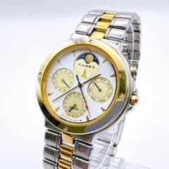 セイコー CADET ムーンフェイズ マルチカレンダー コンビブレス 稼働品